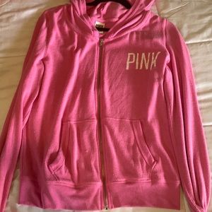 Pink hoodie sweater